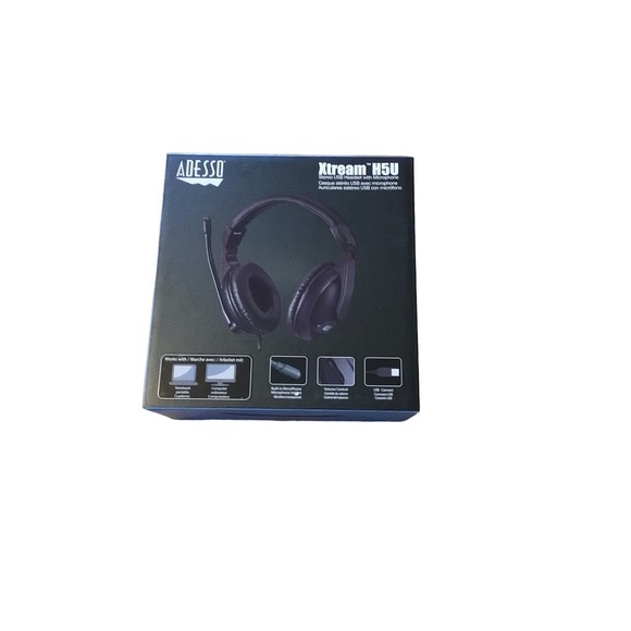 ADESSO Xtream H5U stereo USB headset with microphone- brand new‎ - Picture 1 of 4